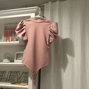 Pink Puff Sleeve Bodysuit!